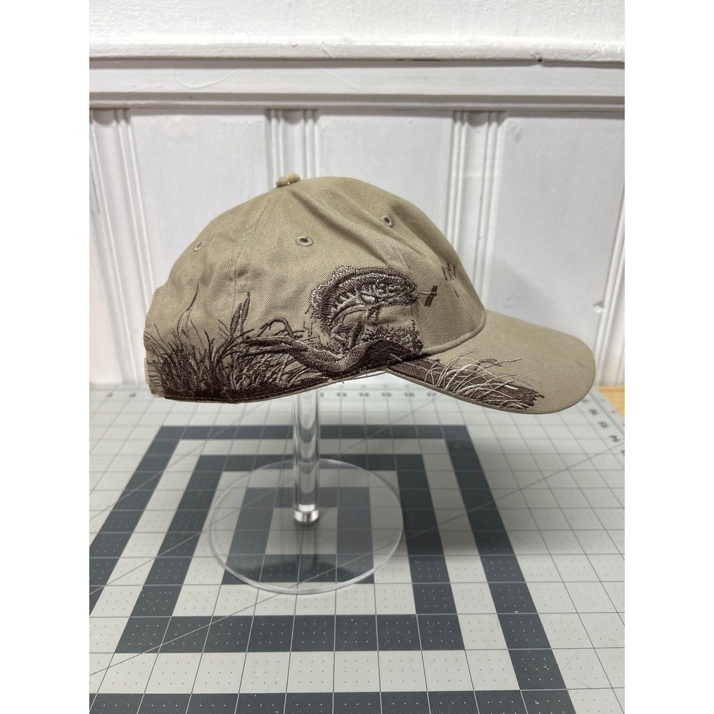 Vintage Dri Duck Baseball Cap Cotton Embroidered Bass Fishing Angler Wildlife